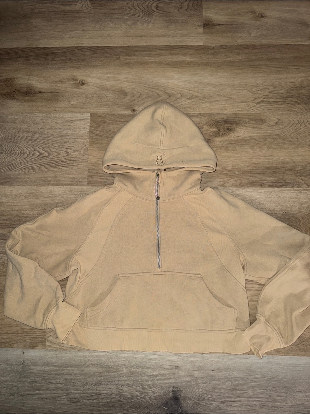Lululemon Scuba Half-Zip Hoodie in Camel/Tan